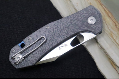 GiantMouse Atelier Folder - Elmax Steel / Clip Point Blade / Black Carbon Fiber Handle ATELIER-CARBON-FIBER