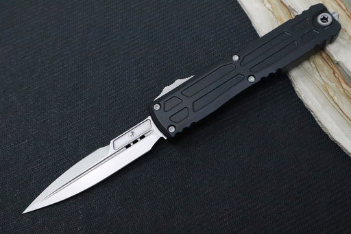 Microtech Ultratech  EX ZBP (Zero Blade Play) OTF Signature Series - Stonewash Finish / Bayonet Blade / Black Anodized Aluminum Handle 1120EX-10S - Northwest Knives