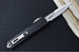 Microtech Ultratech  EX ZBP (Zero Blade Play) OTF Signature Series - Stonewash Finish / Bayonet Blade / Black Anodized Aluminum Handle 1120EX-10S - Northwest Knives