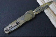 Microtech Luminary ZBP Signature Series OTF - Dagger Blade / Backwoods Olive Camo Finish / Tritum Button Insert 1270-1WOOCS - Northwest Knives