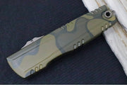 Microtech Luminary ZBP Signature Series OTF - Dagger Blade / Backwoods Olive Camo Finish / Tritum Button Insert 1270-1WOOCS - Northwest Knives
