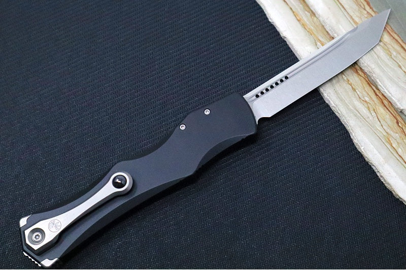 Microtech Marfione Select Microtech Halo IV Signature Series OTF - Tanto Blade / Hardcoat Anodized Alloy Handle with Double Vapor Blasted Stainless Steel Hardware 1151-10MS1 - Northwest Knives
