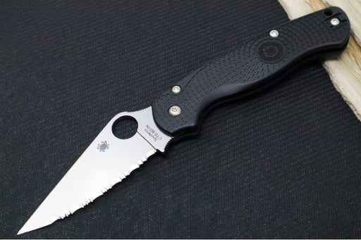 Spyderco Paramilitary 2 Lightweight - Black FRN Handle / Serrated Satin Blade / BD1N Steel - C81SBK2 - Northwest Knives