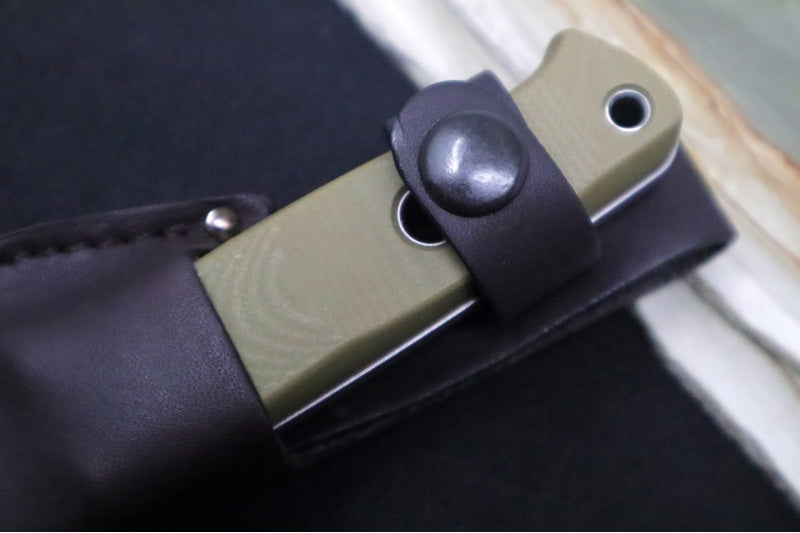 Benchmade 165-1 Mini Bushcrafter Fixed Blade - CPM-S30V / Drop Point / OD Green G-10 Handle