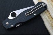 Spyderco Paramilitary 2 Lightweight - Black FRN Handle / Serrated Satin Blade / BD1N Steel - C81SBK2 - Northwest Knives