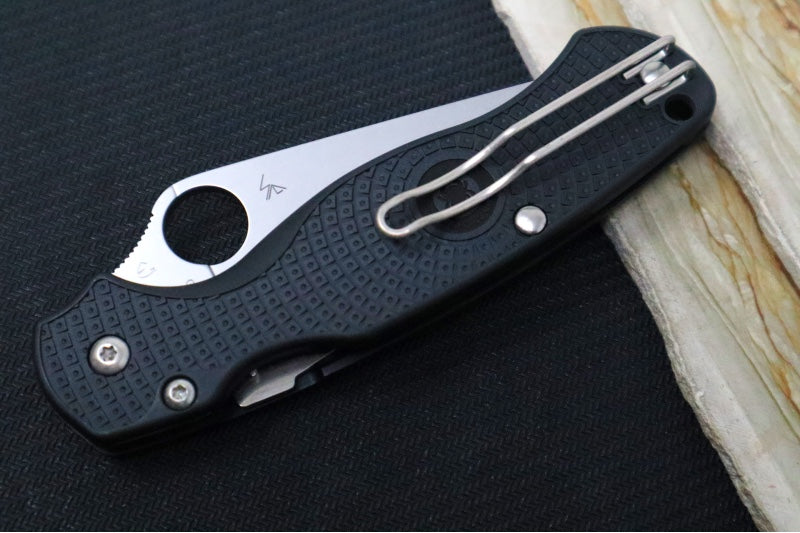 Spyderco Paramilitary 2 Lightweight - Black FRN Handle / Serrated Satin Blade / BD1N Steel - C81SBK2 - Northwest Knives