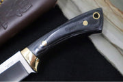 Muela Knives COL-7MIC Fixed Blade - Black Micarta Handle / 440C Stainless Blade / Leather Sheath - Northwest Knives