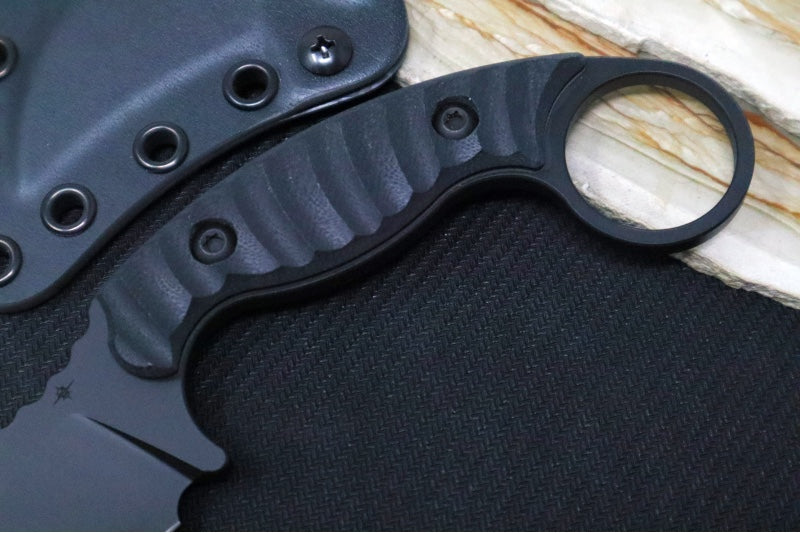 Toor Knives Karsumba R Fixed Blade Karambit - Socom Black KG Gunkote Blade / CPM-M4 Steel / Black G-10 Handle / Kydex Sheath 850061338693 - Northwest Knives