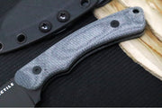 Tactile Knife Co Redhawk Fixed Blade - Black Canvas Micarta Handle / CPM-Magnacut Steel / Black Cerakote Finish / Reverse Tanto Blade - Northwest Knives