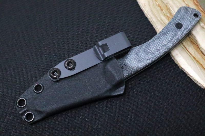 Tactile Knife Co Redhawk Fixed Blade - Black Canvas Micarta Handle / CPM-Magnacut Steel / Black Cerakote Finish / Reverse Tanto Blade - Northwest Knives