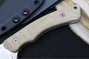 Tactile Knife Co Redhawk Fixed Blade - Green Canvas Micarta Handle / CPM-Magnacut Steel / Stonewash Finish / Reverse Tanto Blade - Northwest Knives