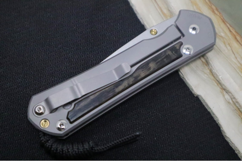 Chris Reeve Knives Large Sebenza 31 Left Handed - Drop Point Blade / Bog Oak Inlay L31-1101 (A2)