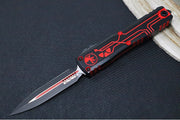 Microtech Ultratech Signature Series TRON Gen IV OTF - Black & Red Finish / Dagger Blade / Black & Red Anodized Aluminum Handle 11224-1RDROS - Northwest Knives