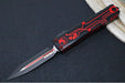 Microtech Ultratech Signature Series TRON Gen IV OTF - Black & Red Finish / Dagger Blade / Black & Red Anodized Aluminum Handle 11224-1RDROS - Northwest Knives