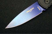 Pro Tech Tactical Response 2 Auto - Black Anodized Aluminum Handle / Textured Corners / Abalone Push Button / Sapphire PVD Coated Blade / CPM-Magnacut Steel TR203-SB - Northwest Knives