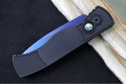 Pro Tech Tactical Response 2 Auto - Black Anodized Aluminum Handle / Textured Corners / Abalone Push Button / Sapphire PVD Coated Blade / CPM-Magnacut Steel TR203-SB - Northwest Knives