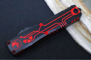 Microtech Ultratech Signature Series TRON Gen IV OTF - Black & Red Finish / Dagger Blade / Black & Red Anodized Aluminum Handle 11224-1RDROS - Northwest Knives