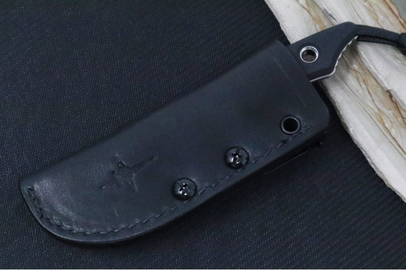 Heretic Knives Kobold Fixed Blade - Clip Point Blade / CPM-Magnacut Steel / Stonewash Finish / Black G-10 Handle H065-2A-BLK-G10 - Northwest Knives