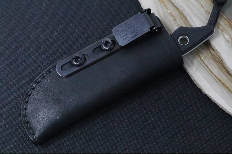 Heretic Knives Kobold Fixed Blade - Clip Point Blade / CPM-Magnacut Steel / Stonewash Finish / Black G-10 Handle H065-2A-BLK-G10 - Northwest Knives