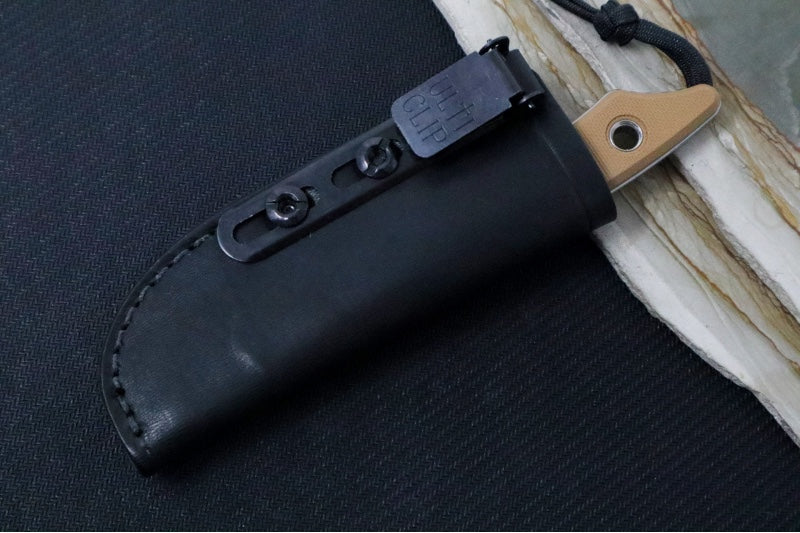 Heretic Knives Kobold Fixed Blade - Clip Point Blade / CPM-Magnacut Steel / Stonewash Finish / FDE G-10 Handle H065-2A-FDE-G10 - Northwest Knives