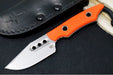 Heretic Knives Kobold Fixed Blade - Clip Point Blade / CPM-Magnacut Steel / Stonewash Finish / Orange G-10 Handle H065-2A-OG-G10 - Northwest Knives