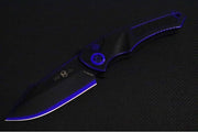 Heretic Knives Pariah Auto - Secret Cel Shading Finished Blade / CPM-Magancut Steel / Secret Blacklight Cel Shading Aluminum Handle & Black Grip Tape Inlays H047-CS-MVH048-CS-SC - Northwest Knives