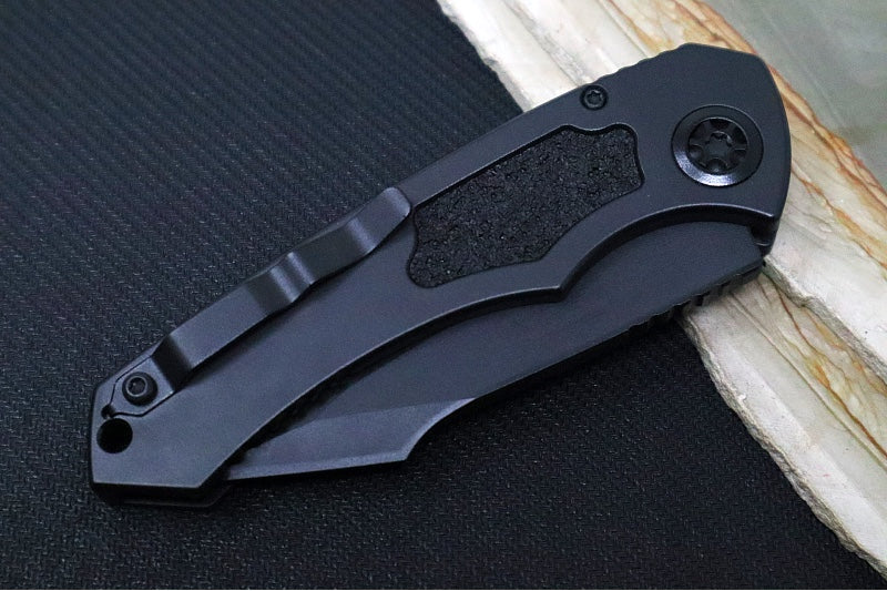 Heretic Knives Pariah Auto - Secret Cel Shading Finished Blade / CPM-Magancut Steel / Secret Blacklight Cel Shading Aluminum Handle & Black Grip Tape Inlays H047-CS-MVH048-CS-SC - Northwest Knives