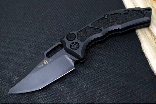 Heretic Knives Medusa Auto Limited Edition - Recurve Cerakoted & Hand Painted Blade / Secret Cel Shaded Cerakoted Aluminum Handle with Black Grip Inlays / CPM-Magnacut Steel H012-CS-SC - Northwest Knives