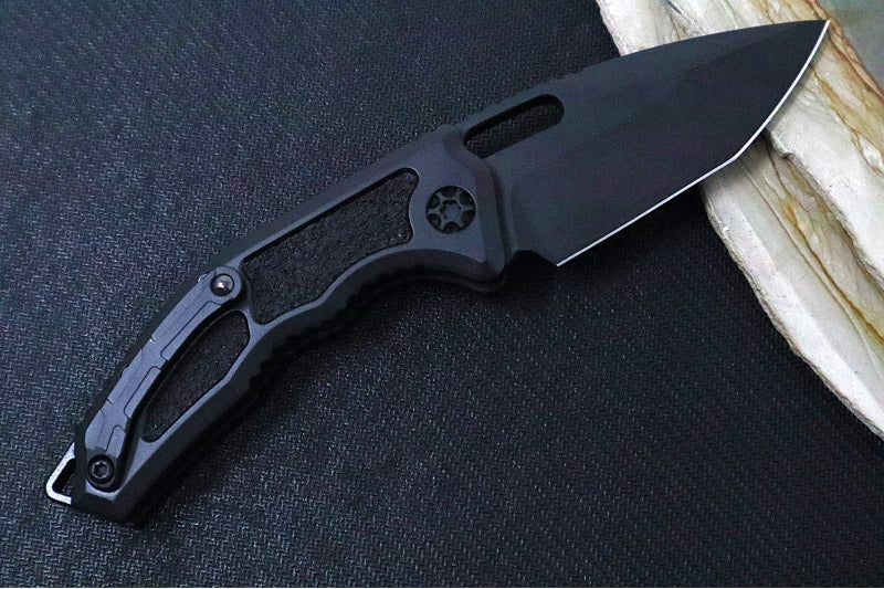 Heretic Knives Medusa Auto Limited Edition - Recurve Cerakoted & Hand Painted Blade / Secret Cel Shaded Cerakoted Aluminum Handle with Black Grip Inlays / CPM-Magnacut Steel H012-CS-SC - Northwest Knives