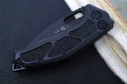 Heretic Knives Medusa Auto Limited Edition - Recurve Cerakoted & Hand Painted Blade / Secret Cel Shaded Cerakoted Aluminum Handle with Black Grip Inlays / CPM-Magnacut Steel H012-CS-SC - Northwest Knives