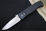 Pro Tech Emerson CQC7 Auto - Textured Black Anodized Aluminum Handle / Stonewashed Finish Spear Point Blade / CPM-20CV Steel E7A05-20CV - Northwest Knives
