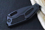 Heretic Knives Medusa Auto Limited Edition - Tanto Cerakoted & Hand Painted Blade / Secret Cel Shaded Cerakoted Aluminum Handle with Black Grip Inlays / CPM-Magnacut Steel H011-CS-SC - Northwest Knives