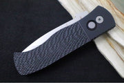 Pro Tech Emerson CQC7 Auto - Textured Black Anodized Aluminum Handle / Stonewashed Finish Spear Point Blade / CPM-20CV Steel E7A05-20CV - Northwest Knives