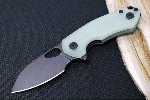 GiantMouse ACE Riv - Jade G-10 Handle / PVD Blackwash Finish / CPM-Magnacut Steel - RIV-LL-JADE-G10 - Northwest Knives