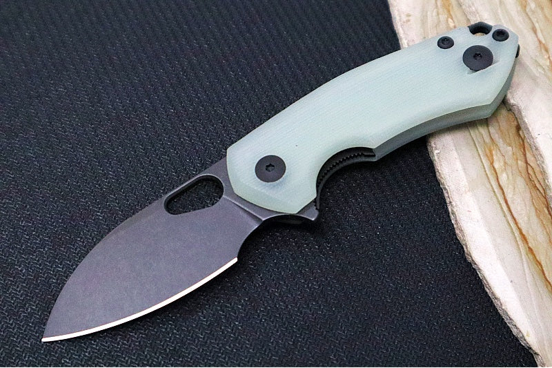 GiantMouse ACE Riv - Jade G-10 Handle / PVD Blackwash Finish / CPM-Magnacut Steel - RIV-LL-JADE-G10 - Northwest Knives