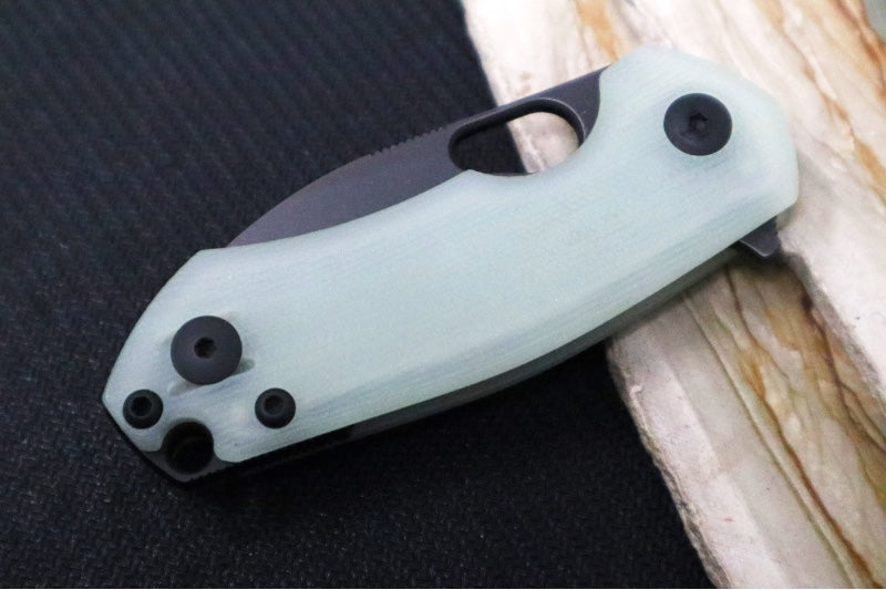 GiantMouse ACE Riv - Jade G-10 Handle / PVD Blackwash Finish / CPM-Magnacut Steel - RIV-LL-JADE-G10 - Northwest Knives