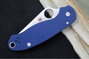 Spyderco Paramilitary 3 - Cobalt Blue G-10 / Satin SPY27 Blade C223GPCBL - Northwest Knives