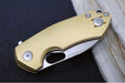 GiantMouse ACE Riv - Full Brass Handle / Stonewash Finish / CPM-Magnacut Steel - RIV-LL-BRASS - Northwest Knives