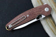 GiantMouse ACE Jagt - Brown Burlap Micarta Handle / Satin Finish / CPM-Magnacut Steel - JAGT-BURLAP-SATIN - Northwest Knives