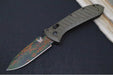 Benchmade 570CAMO-2601 Presidio II Limited Edition - CPM-S30V Steel / Green Canvas Micarta Handle Scales / Laser-Etched Flecktarn Camo Cerakote Pattern Finish - Northwest Knives
