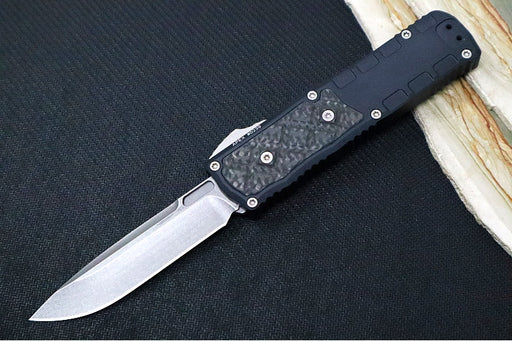 Guardian Tactical APEX OTF - Black Anodized Aluminum & Carbon Fiber Handle / CPM-MagnaMax Steel / Stonewashed Finish / Single Edge Blade 152511 - Northwest Knives