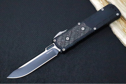 Guardian Tactical APEX OTF - Black Anodized Aluminum & Carbon Fiber Handle / CPM-MagnaMax Steel / Two Tone Black Finish / Single Edge Blade 152211 - Northwest Knives