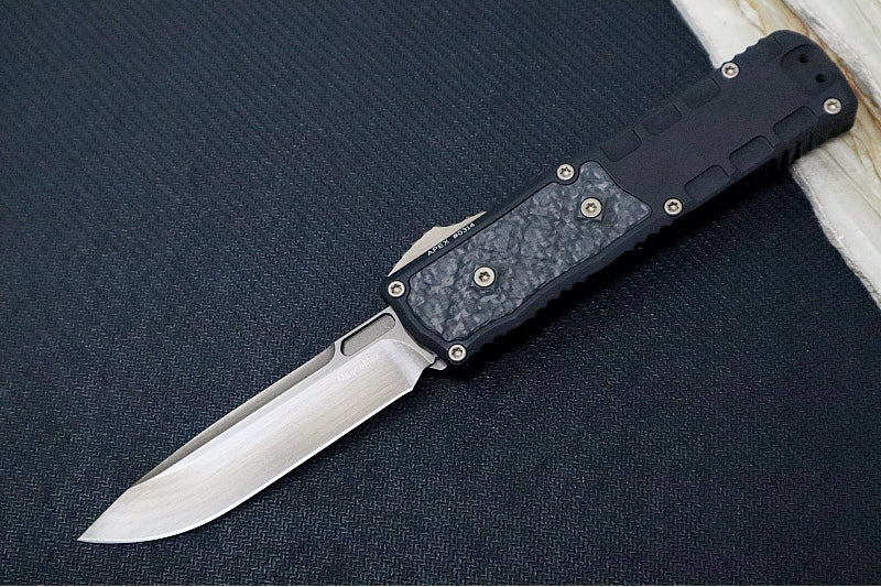 Guardian Tactical APEX OTF - Black Anodized Aluminum & Carbon Fiber Handle / CPM-MagnaMax Steel / Bronzed Gunmetal Finish / Single Edge Blade 152911 - Northwest Knives