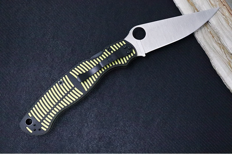 Spyderco Military 2 Salt - CPM-Magnacut Steel / Satin Blade / Yellow & Black G-10 Handle C36GBKYLMCP2 - Northwest Knives