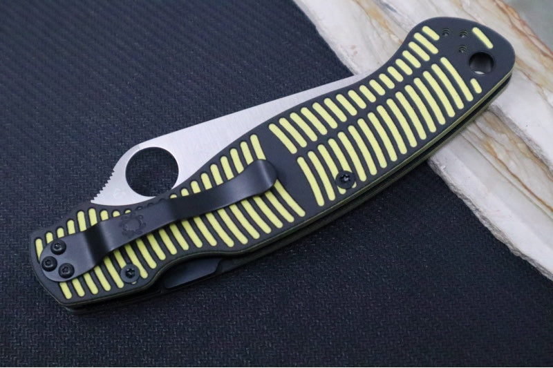 Spyderco Military 2 Salt - CPM-Magnacut Steel / Satin Blade / Yellow & Black G-10 Handle C36GBKYLMCP2 - Northwest Knives