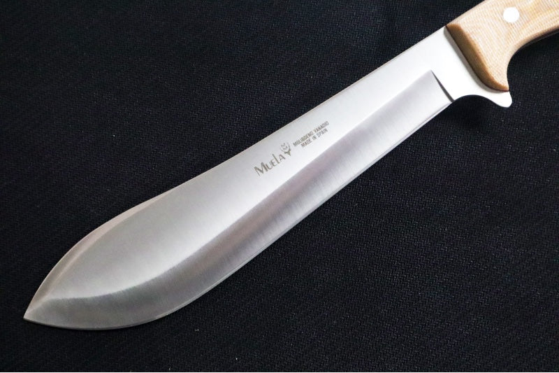 Muela Knives Machete-D Fixed Blade - Brown Micarta Handle / X50CrMoV15 Stainless Blade / Leather Sheath - Northwest Knives
