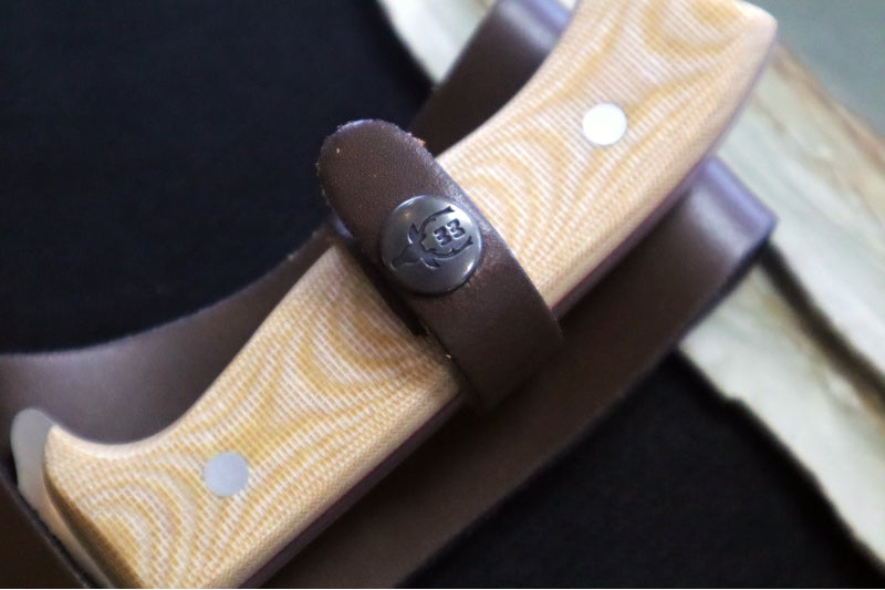 Muela Knives Machete-D Fixed Blade - Brown Micarta Handle / X50CrMoV15 Stainless Blade / Leather Sheath - Northwest Knives