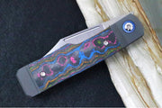 Jack Wolf Knives Gunslinger Jack Slip Joint - CamoCarbon 80s Handle / Titanium Liners & Bolsters / CPM-S90V Steel - Northwest Knives