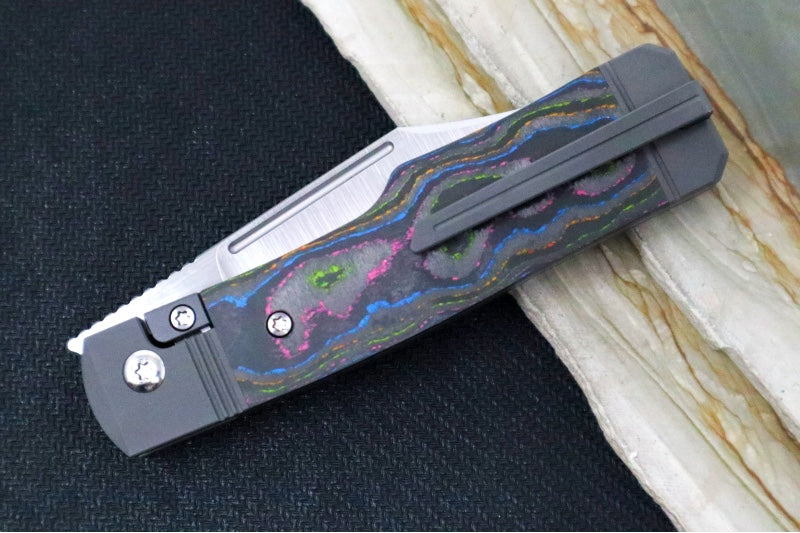 Jack Wolf Knives Gunslinger Jack Slip Joint - CamoCarbon 80s Handle / Titanium Liners & Bolsters / CPM-S90V Steel - Northwest Knives