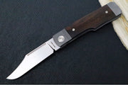 Jack Wolf Knives Gunslinger Jack Slip Joint - Ebony Wood Handle / Titanium Liners & Bolsters / CPM-S90V Steel - Northwest Knives